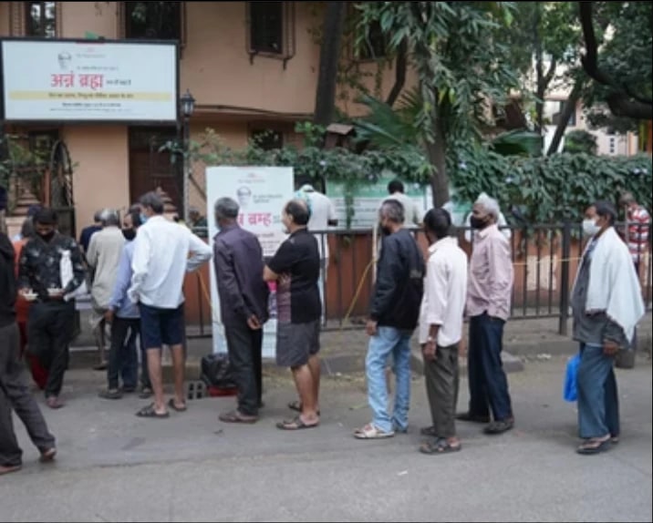 Crowd waiting in line